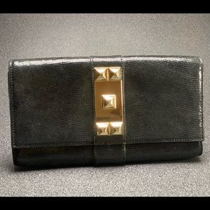Vince Camuto leather stud clutch